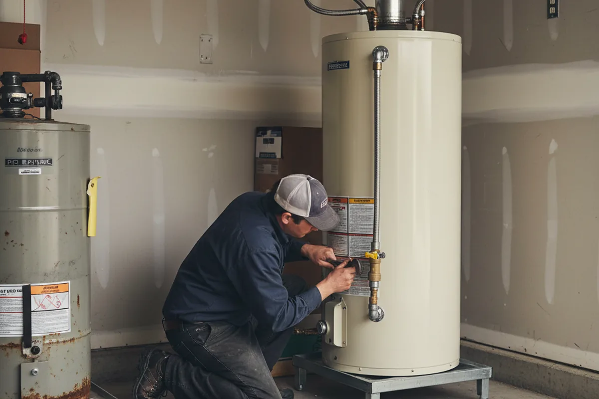Water heater and shutoff valve replacement in Rowlesburg